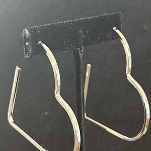 Heart hoop earrings